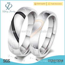 Günstige personalisierte Paare Ring Schmuck, Silber Herz Ring